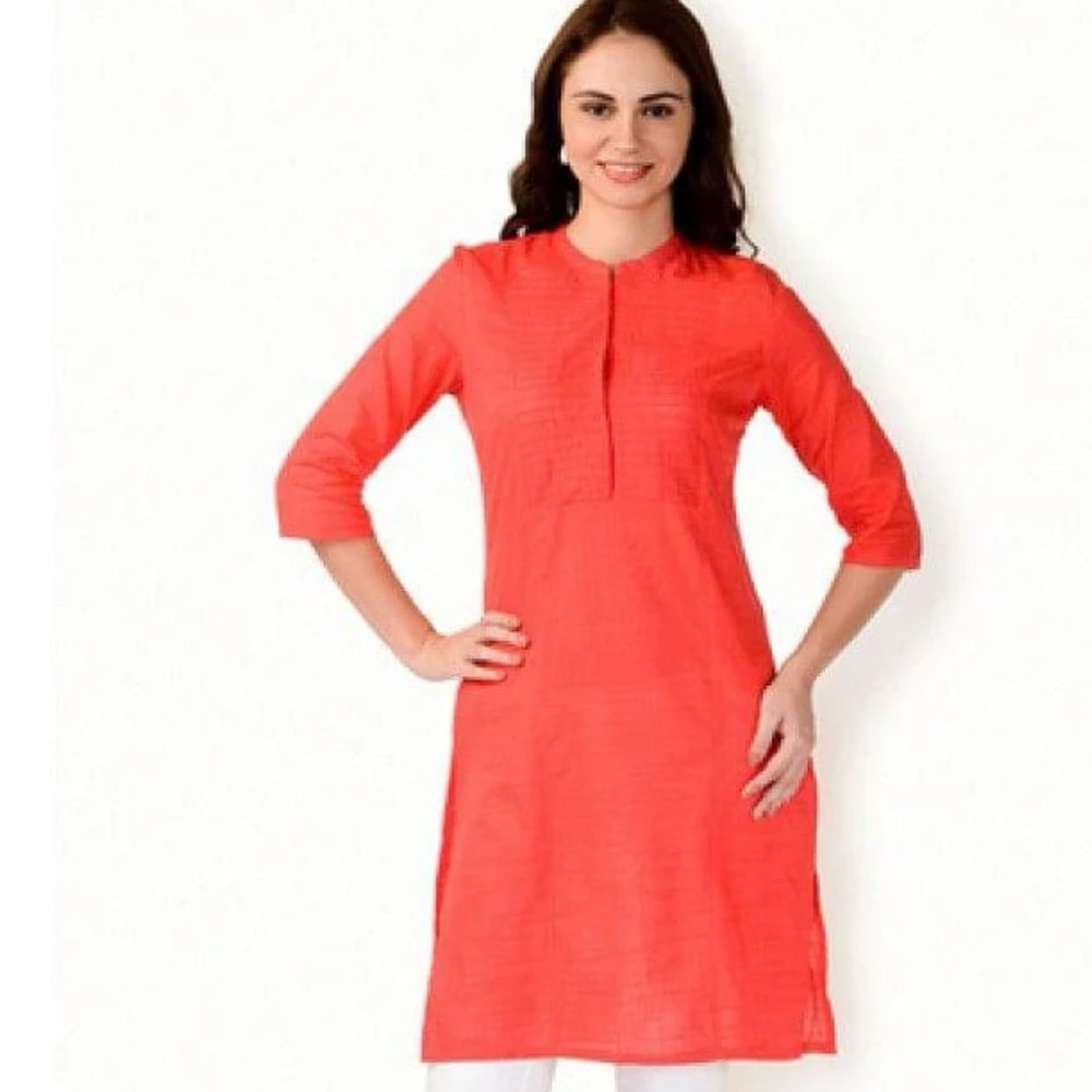 W FOR WOMEN PINK KURTA TUNIC PAKISTANI SIZE 6 CORAL